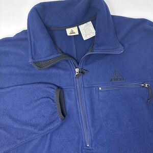 Vintage‎ Nike ACG 1/2 Zip Navy Blue Fleece Pullover Men's Large